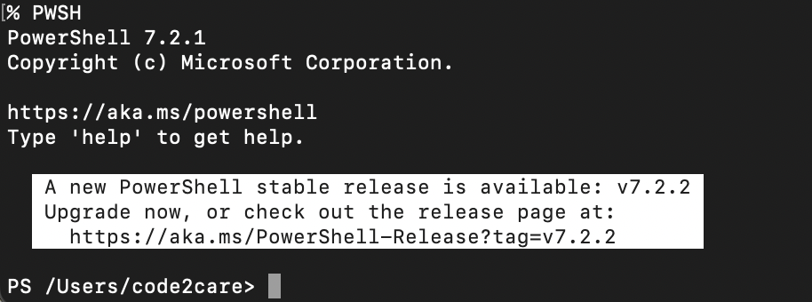 Open Powershell on Mac